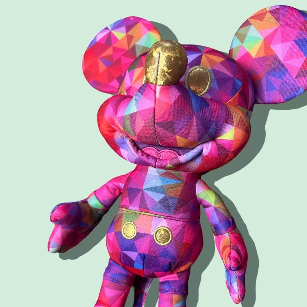 Disney Mickey Year of the Mouse 2020 Plush Colorful Kaleidoscope Design 16” Tall - Picture 5 of 9